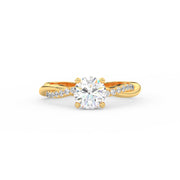 1.36Ct Infinity Moissanite Engagement Ring – Rose Gold Twist Solitaire